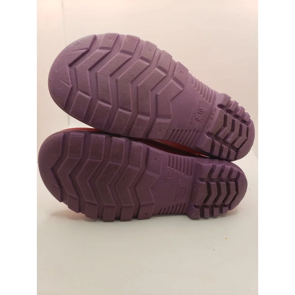 Kids Pink Rain Boots Purple Sole Waterproof Rubber Boots Size 9-10 Canada